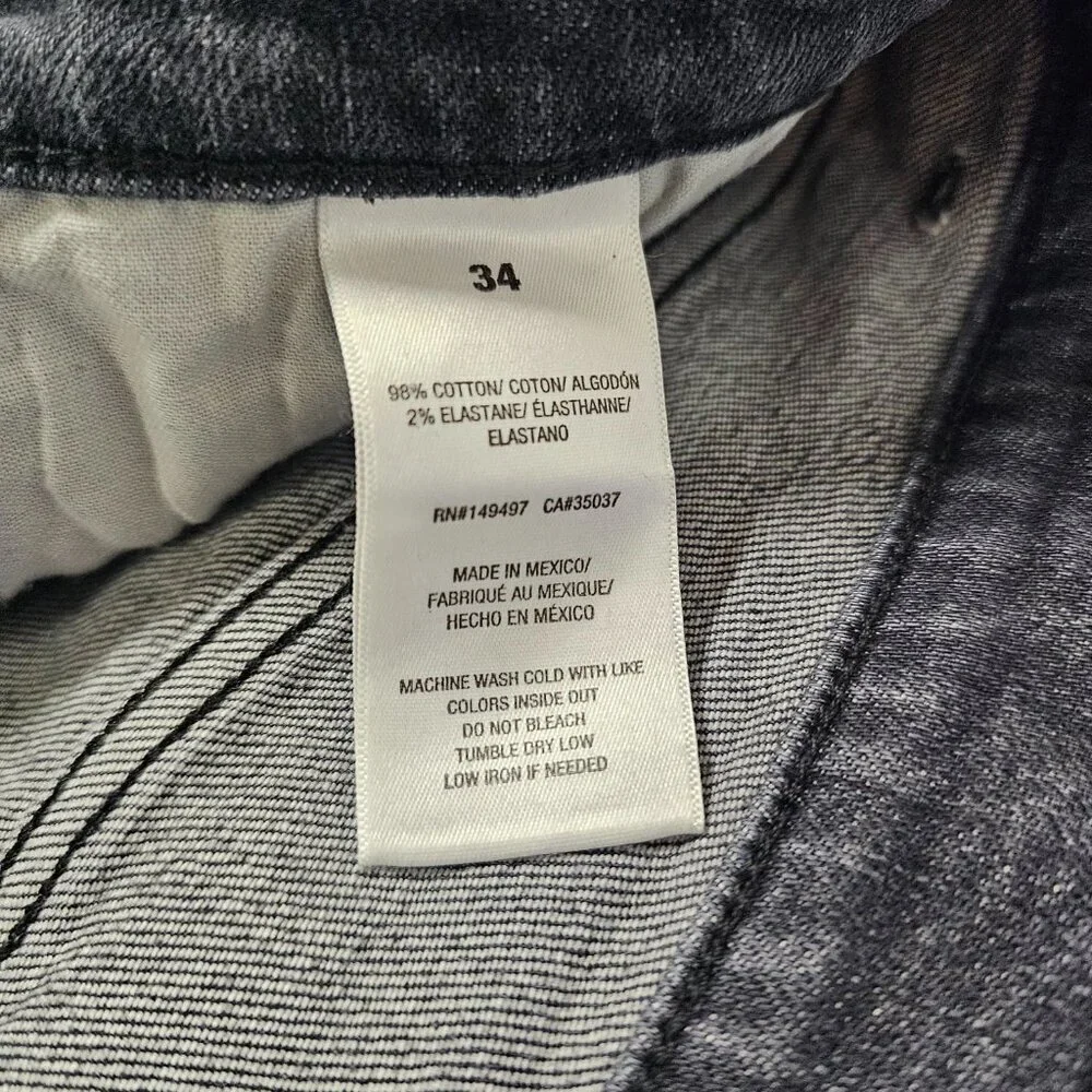 Favorite Daughter Jordie Charcoal Gray Distressed Jeans Size 34 Stretch Cotton - Picture 16 of 16